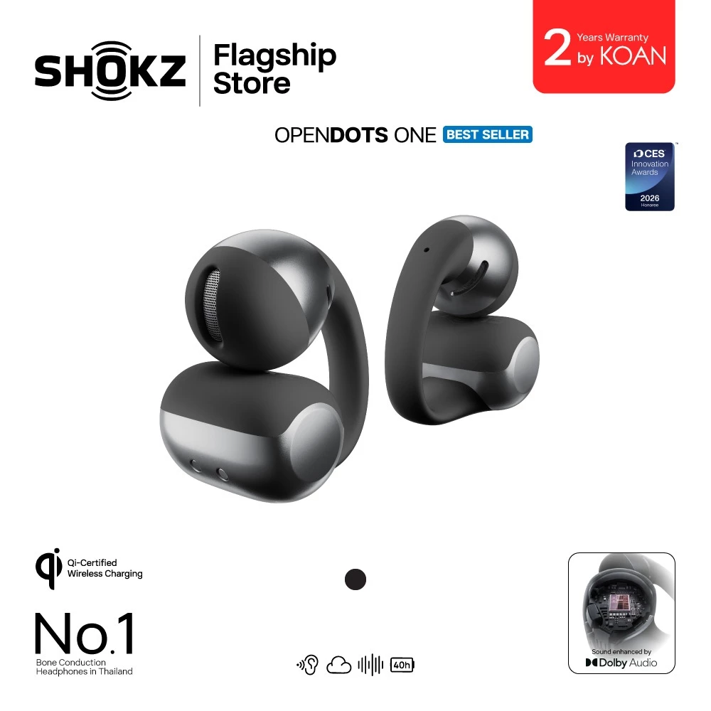 Shokz OpenDots One หูฟัง Open-Ear Clip-On ไร้สาย thumbnail 3
