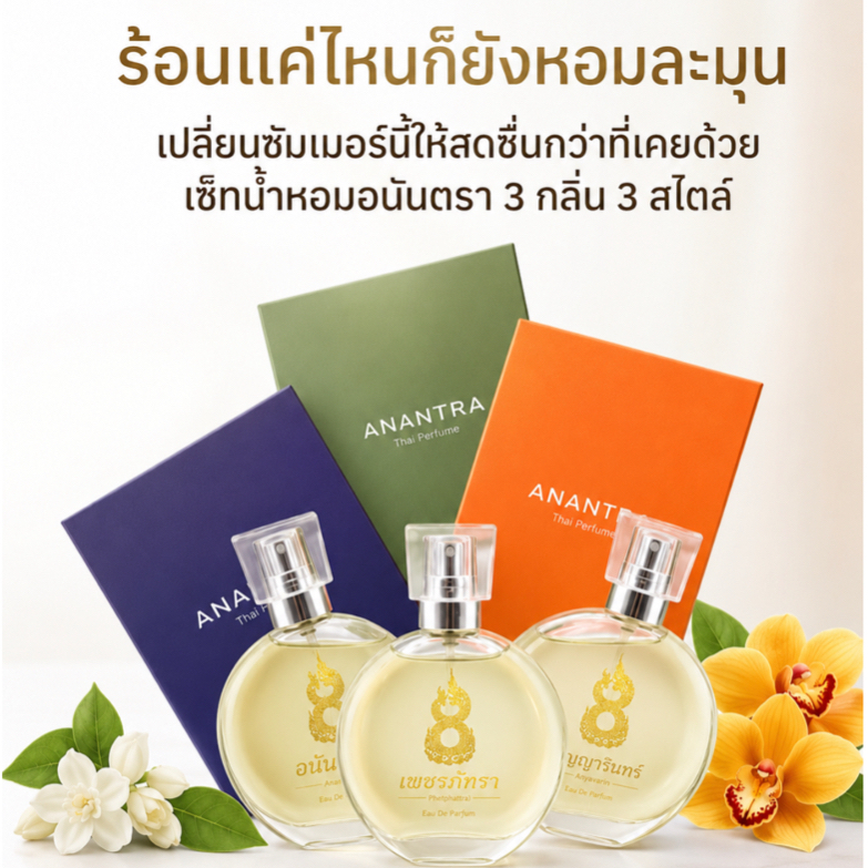 [ โปร 1 เเถม 2 ] น้ำหอมเซ็ท Collection Summer Hot บูสต์ความมั่นใจด้วย 3 กลิ่น รับลมร้อน!!