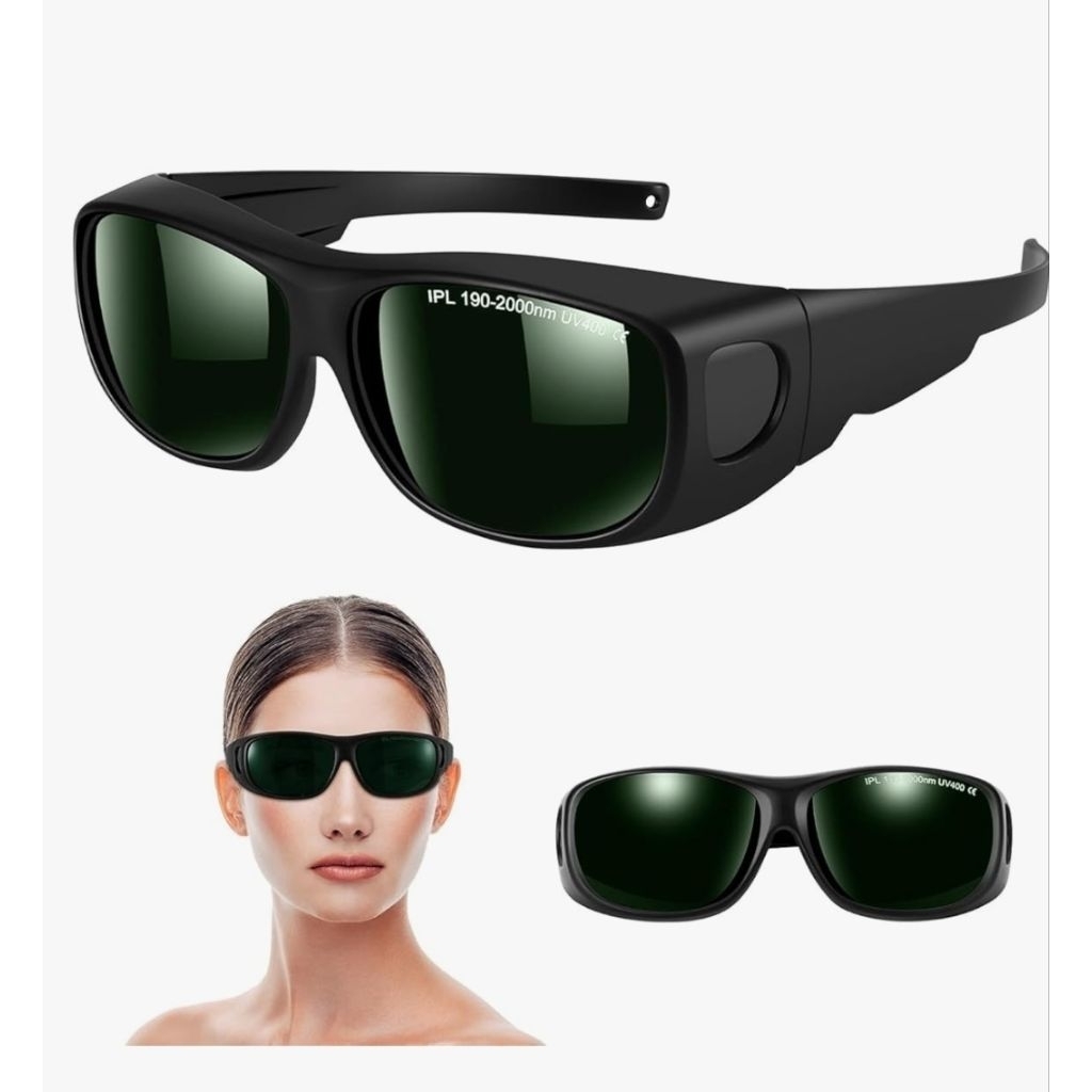 IPL laser glass แว่นเลเซอร์เขียวขี้ม้า เลเซอร์เพื่อความงาม ไม่รวม diode กันยูวี แสงอินฟลาเรด ไม่เกิน 2000nm นาโนเมตร