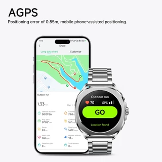 |สาย2เส้น| Aolon Cube Smartwatch GPS รับประกัน 1 ปี กันน้ำ 1ATM โทรออกได้ AMOLED นาฬิกาสุขภาพ