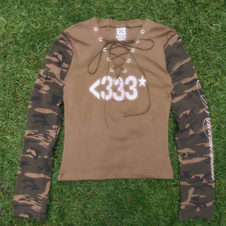 BADDIE / Camo Long Sleeve (เสื้อแขนยาวร้อยเชือก)