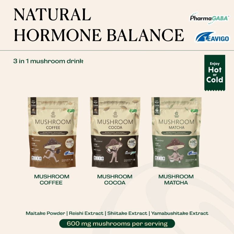 1 ซอง Mushroom Drink 3 in 1 / เครื่องดื่ม 3 in 1 ผสม เห็ด 4 ชนิด