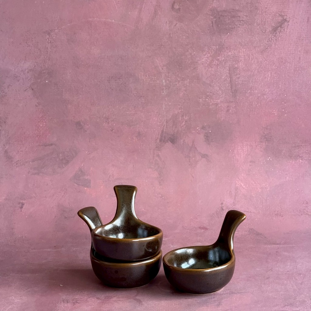 ถ้วยน้ำจิ้ม แบบมีที่จับ ถ้วยน้ำจิ้มเซรามิค Sauce Bowl Ceramic เข้าเครื่องล้างจานได้ เข้าเวฟได้ - AT1CERAMIC