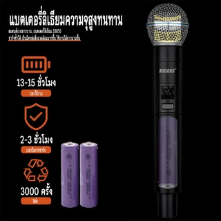 ไมโครโฟนไร้สายชุด 2 ตัว รุ่น SM58 2.4G ชาร์จ Type-C ออโต้จับความถี่ ตัดเสียงรบกวน เหมาะร้องคาราโอเกะ พร้อมส่ง