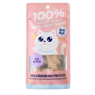Bok Bok Freeze Dried ขนมแมวฟรีซดราย 100% ปลาแท้ ขนาด 10 กรัม แมวกินง่าย โปรตีนสูง ไม่เติมเกลือ สำหรับแมวทุกวัย มี 3 แบบ