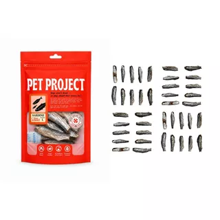 Pet Project ปลาซาดีนอบแห้ง Dehydrated Sardine 100% Natural (สำหรับโปร 6.6 อย่าลืมระบุไซส์ในหมายเหตุ)