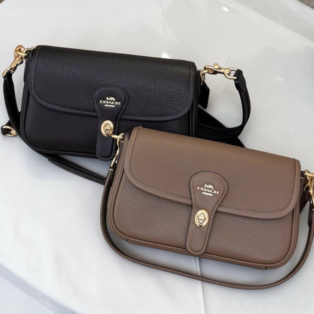 COACH Hadley Shoulder Bag With Signature Canvas มีสีให้เลือก