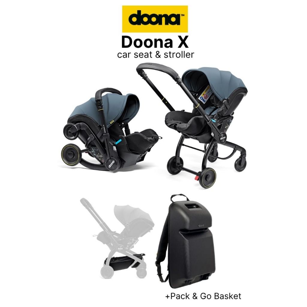 Doona X Car Seat & Stroller คาร์ซีทปรับเป็นรถเข็นเอนนอนได้ ECO Set 3 ชิ้น