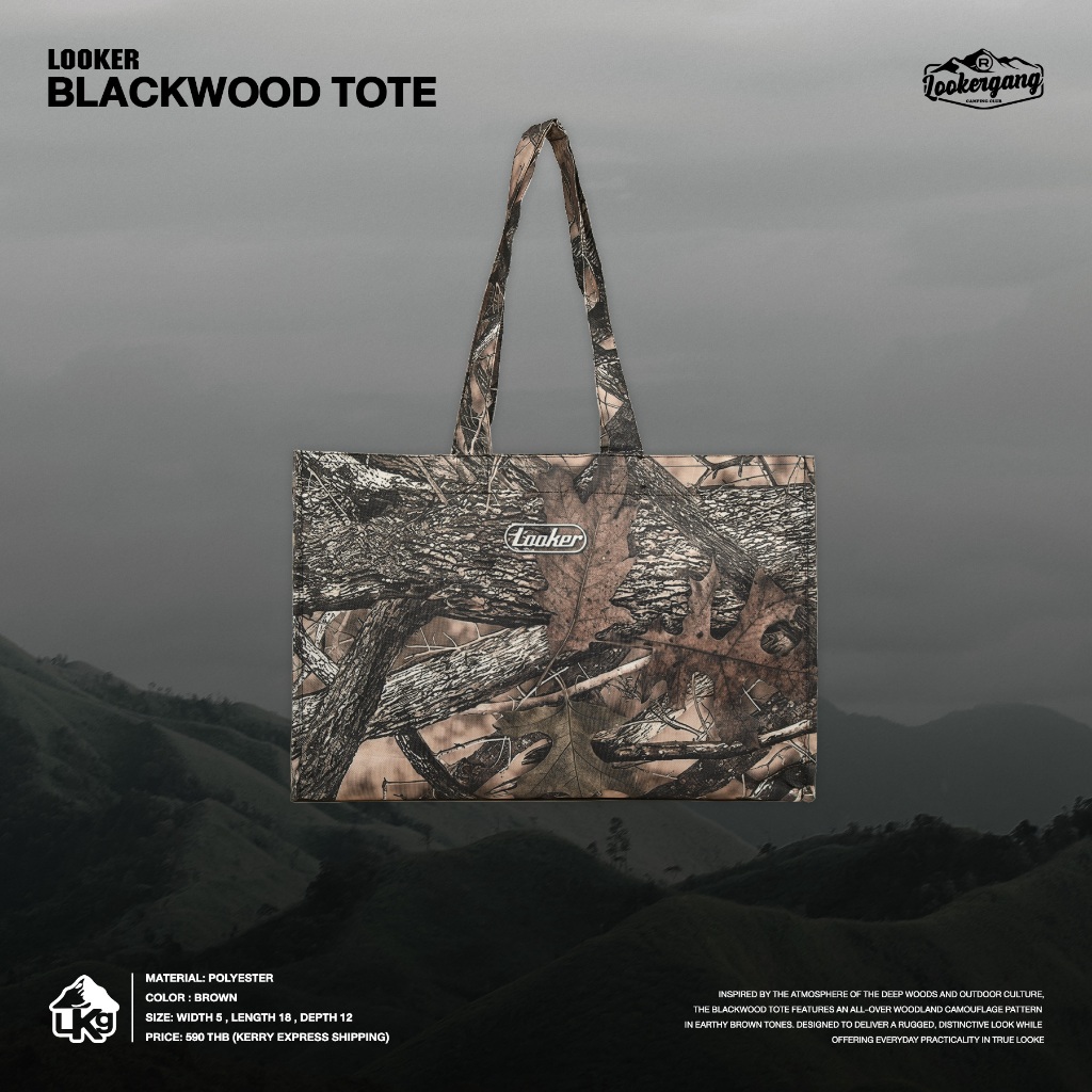 LOOKER® — BLACKWOOD TOTE กระเป๋า (CAMPING)