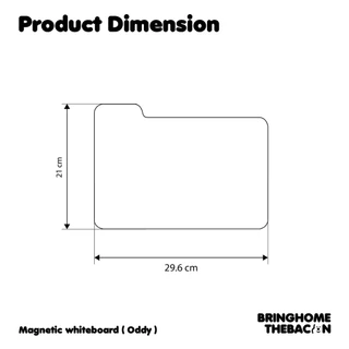 Bringhome Magnet Whiteboard แผ่นไวท์บอร์ดแบบแม่เหล็ก พร้อมปากกา