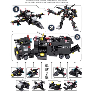 COD|บล็อกอาคารตำรวจ 1000 ชิ้น/ทีมตำรวจพิเศษ/บล็อกอาคารการศึกษา 3D/บล็อกอาคารเรือบรรทุกเครื่องบิน/บล็อกอาคารเด็ก/ของขวัญ