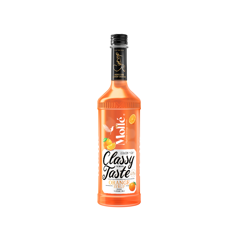 โมลเล่ ไซรัปกลิ่น ส้ม Molle Orange Syrup 710ml - รสชาติเปรี้ยวอมหวานดั่งผลส้มแท้ๆ หอมสดชื่น