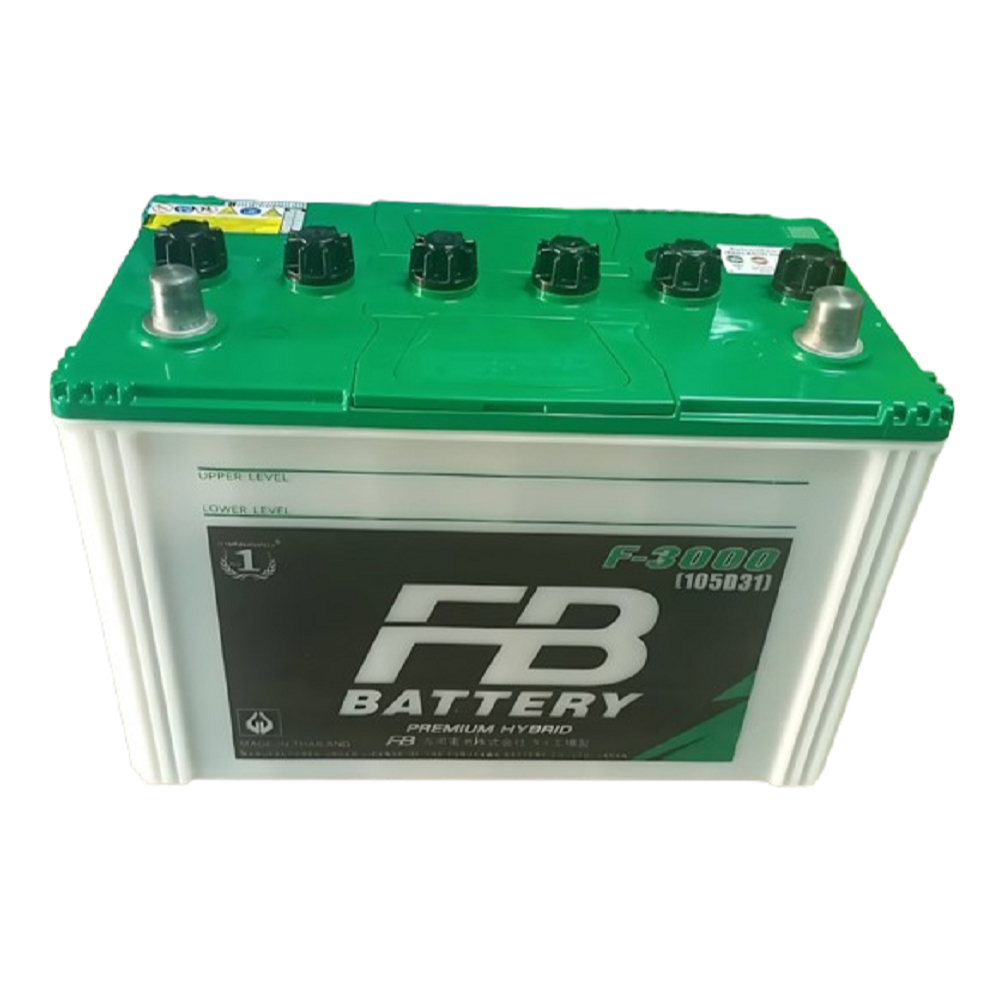 แบตเตอรี่รถยนต์ FB รุ่น F-3000 Premium Hํybrid ความจุไฟ 100 Ah (105D31) ยังไม่ได้เติมน้ำกรด