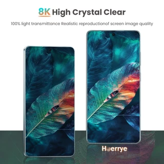 Hoerrye ขอบใส ฟิล์มกระจก Samsung Galaxy S26Ultra S25/S24Ultra การป้องกันการตก Clear กันมอง ฟิล์ม for S25FE S24FE A57 A56
