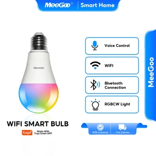 MeeGoo Smart Wi-Fi Light Bulb หลอดไฟอัจฉริยะ RGB ควบคุมด้วยเสียง บลูทูธ เปลี่ยนสีได้ ใช้กับแอป Tuya/Amazon /Alexa