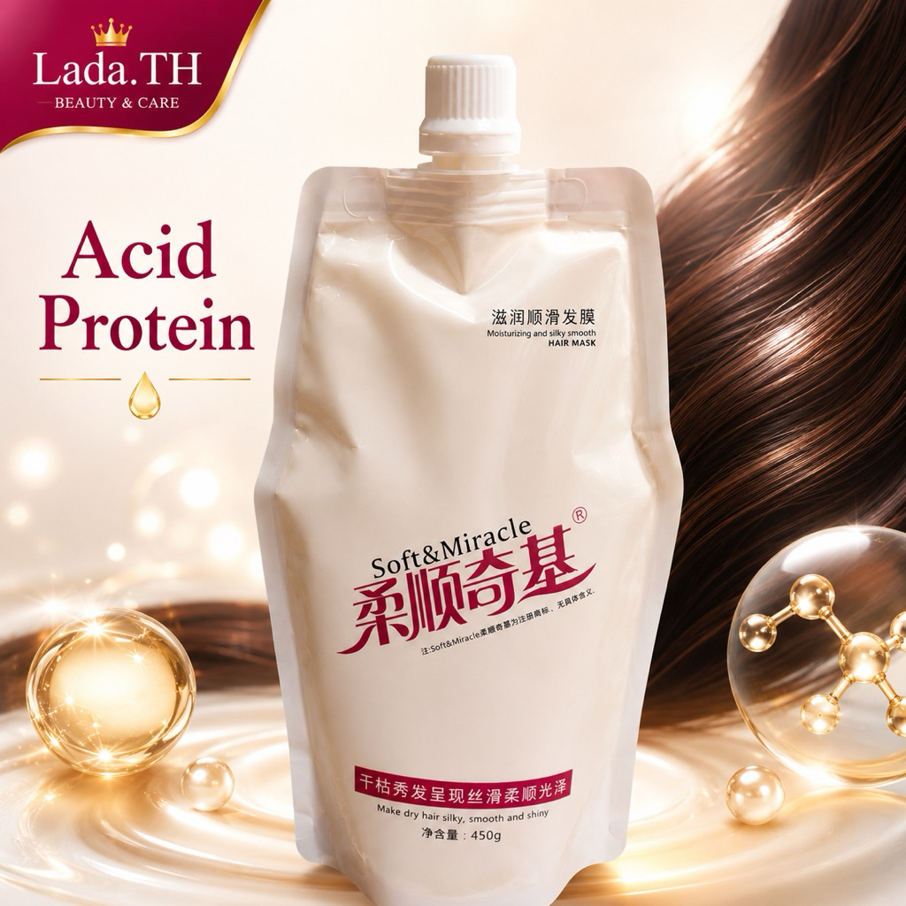 ของแท้กลิ่นหอม🌟แพคเกจภาษาจีน -ทรีทเมนท์เชื่อมแกน Acid Protein 450MLหมดอายุ25/12/2571