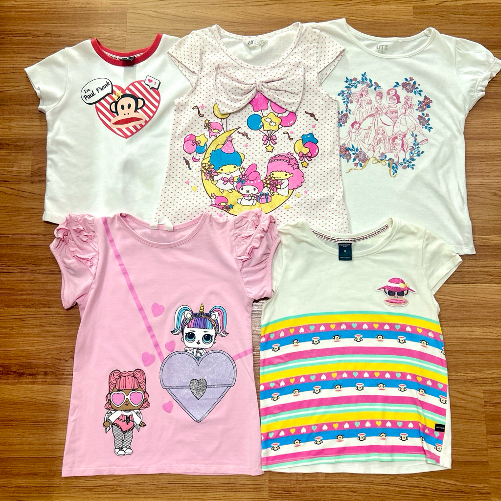 เสื้อเด็ก แบรนด์ Paul Frank, H&M, Uniqlo แท้ 💯% *ส่งต่อ*มือสอง* 🤍