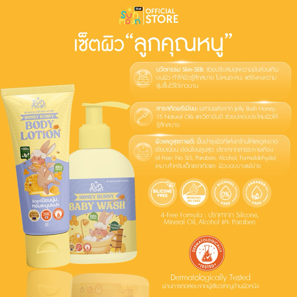 เซ็ตผิวลูกคุณหนู Honey Bunny lotion & Baby Wash