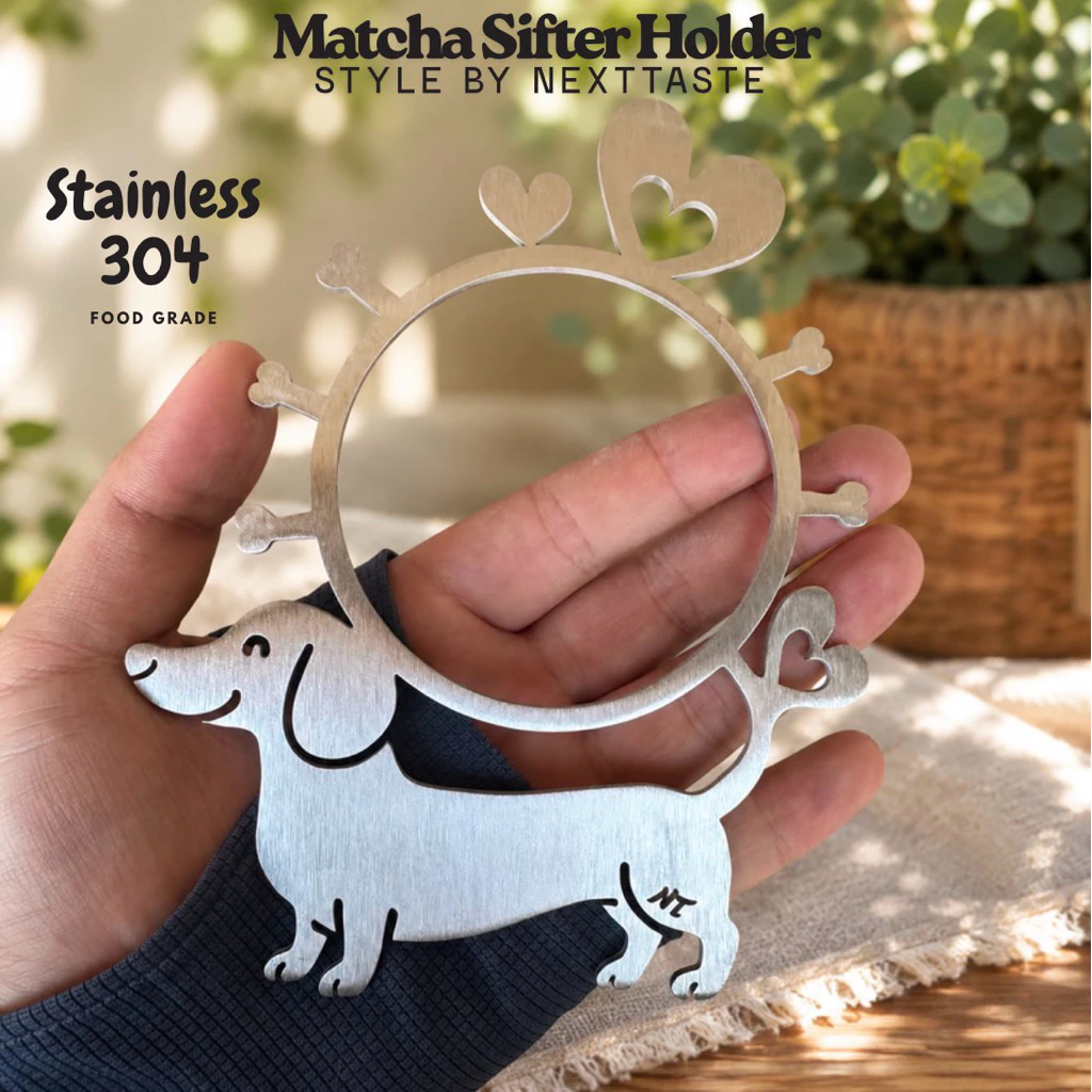 เคสกระชอนร่อนผงมัทฉะลายน้องดัชชุน *แถมกระชอนทรงกลมร่อนผง | matcha sifter holder| food grade : stainless 304