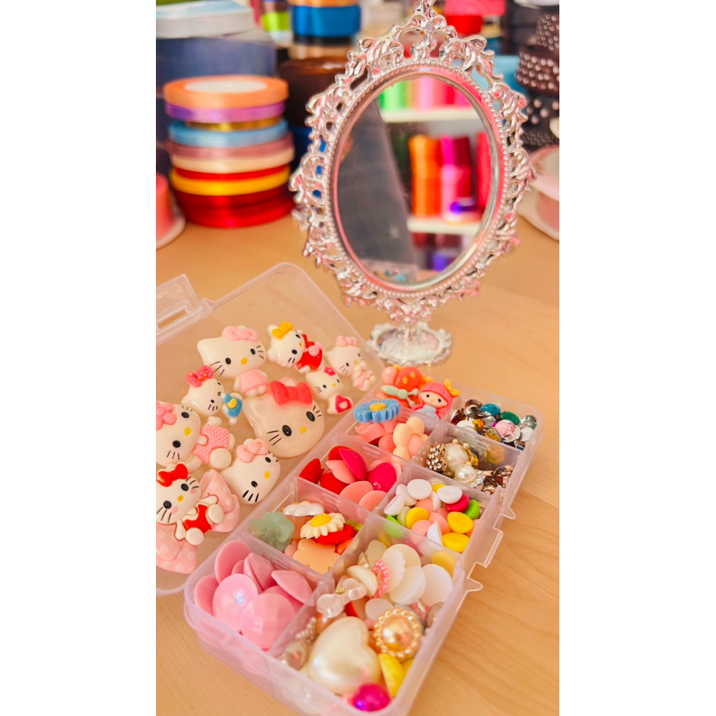 ชุดกระจกเจ้าหญิงDIY handmade workshopกระจก+อุปกรณ์ตกแต่ง