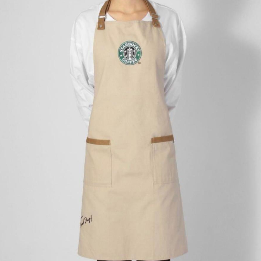 ผ้ากันเปื้อนสตาร์บัค Starbucks Japan 30th Anniversary สีครีม รุ่นครบรอบ 30 ปี สายรัดคอสีน้ำตาล ลิมิเ