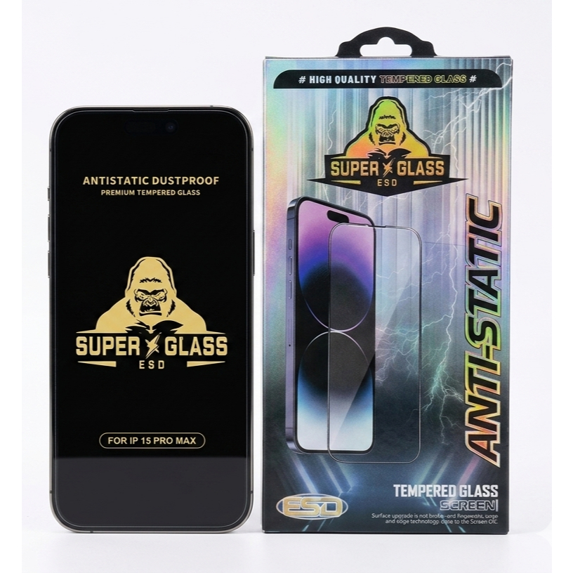 ฟิล์มกระจกนิรภัย Super Glass ESD Premium สำหรับ iPhone