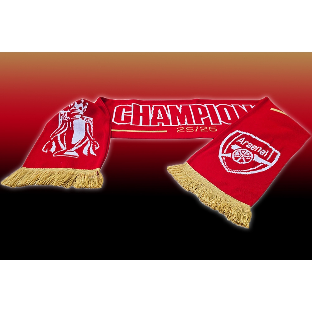 ผ้าพันคอลิขสิทธิ์แท้ Arsenal Gold Champions Limited 25/26 🔴⚪🏆