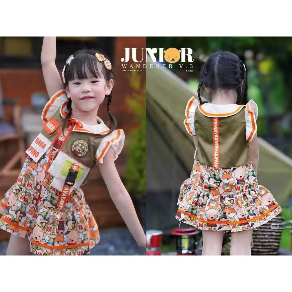 Vava Wood Land ชุดเดรสวาวา The land of vava 10y คลอแคมป์