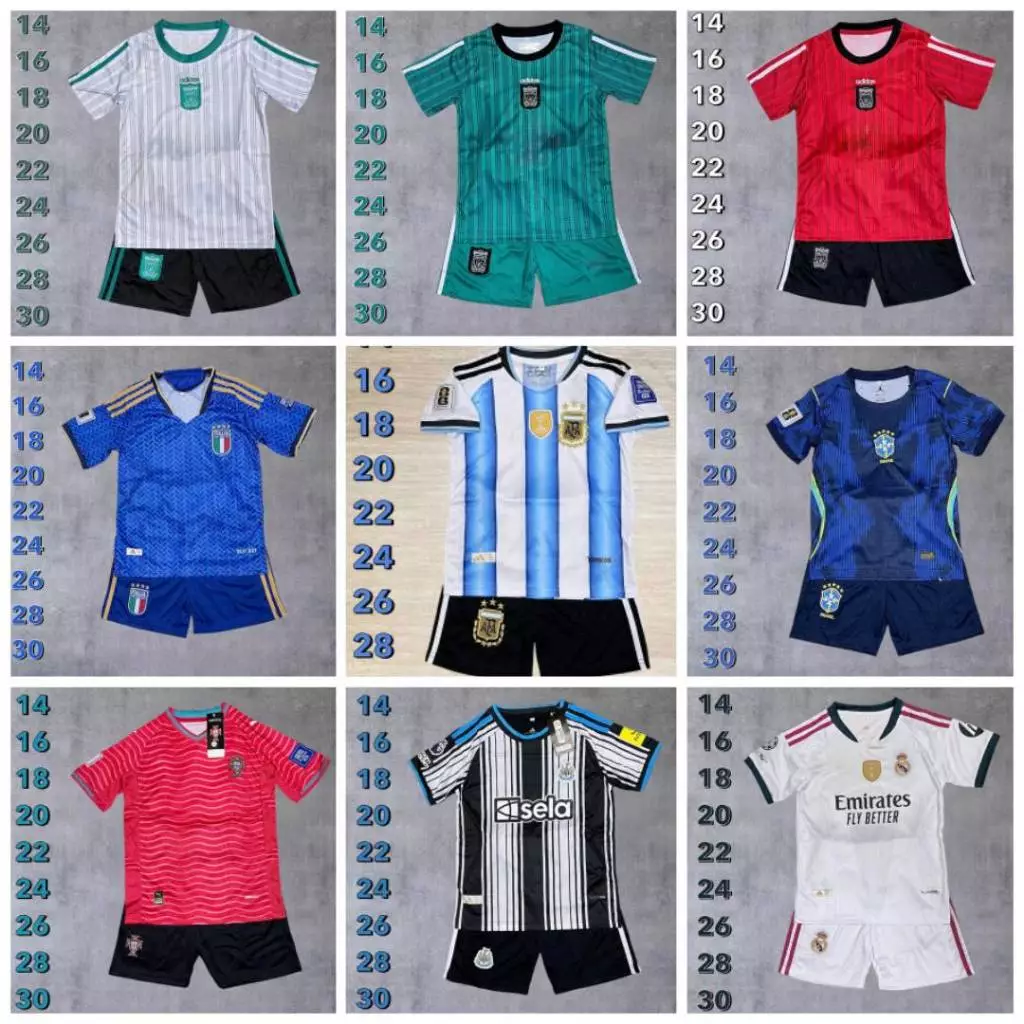 ชุดฟุดบอล2025-2026 (เสื้อ+กางเกง) ชุดเด็กและผู้ใหญ่มีครบไซส์พร้มส่งในไทยจัดส่งไว1-3วันได้ของ ชุดกีฬาทีมนอกแบบใหม่ๆล่าสุด