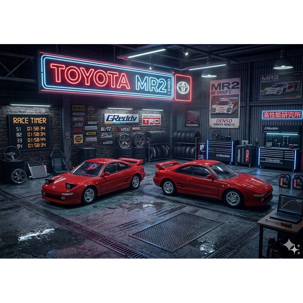 Tomica Premium No.42 Toyota MR2 ( SW20 ) สีแดง
