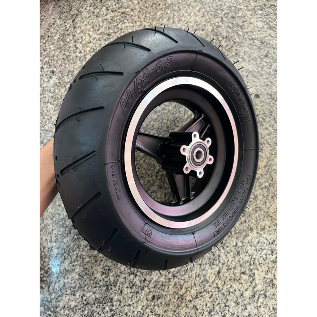 ชุดล้อหน้าดิส 6.5" ล้อพร้อมยาง Tubeless แบบไม่ต้องใช้ยางใน แถมฟรีจุ๊บลม