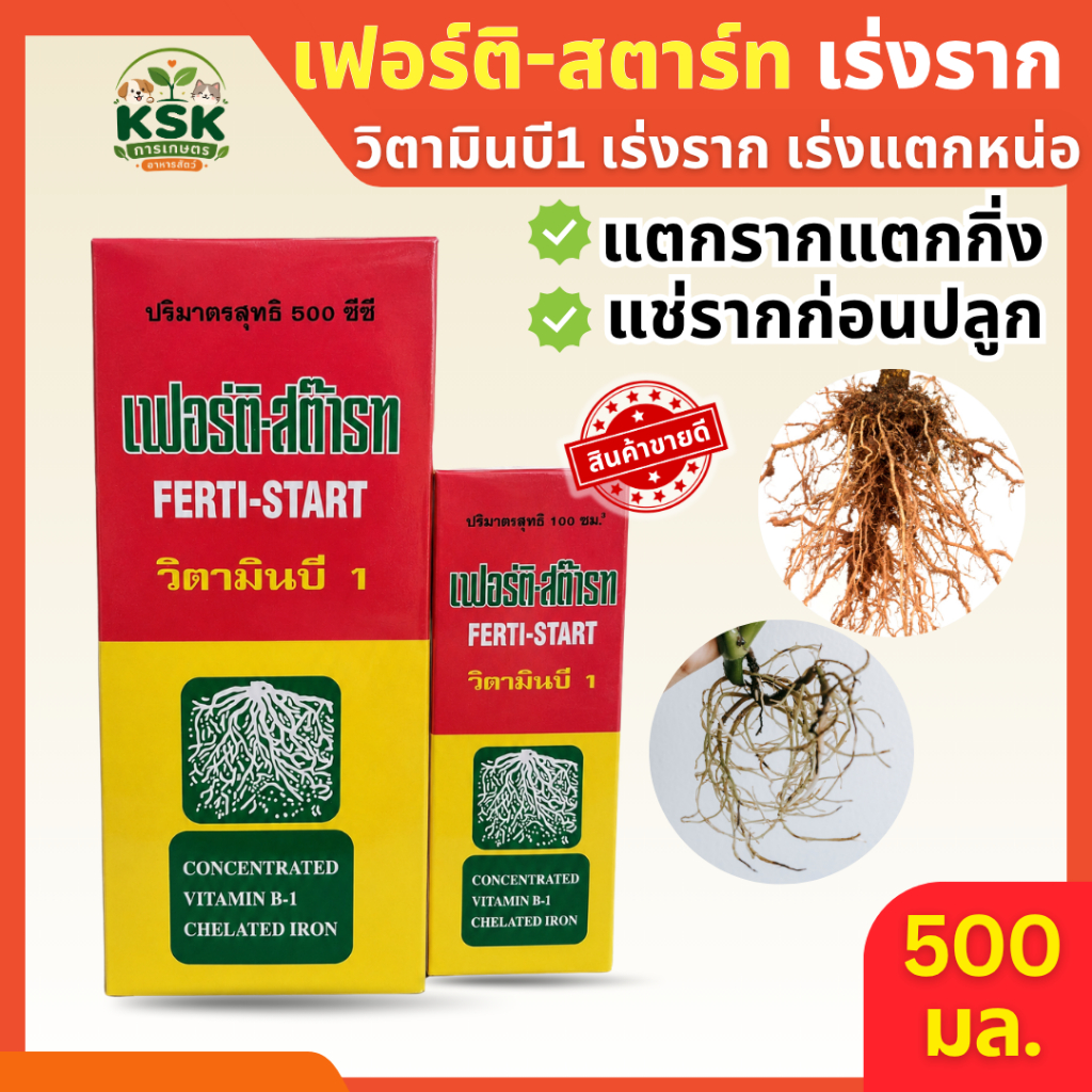 ถูกที่สุด🔥 น้ำยาเร่งราก วิตามินบี1 ตราเฟอร์ติสต๊ารท ขนาด100/500cc.