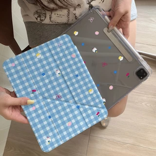 🚚ส่งใน 24 ชม🚚เคส iPad พับแบบ Y Gen10 Air13 Air8 ที่ใส่ปากกา โบว์เชอร์รี่ลูกแมว เคส iPad Gen11 Air7