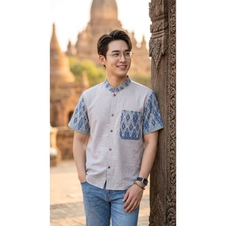 เสื้อพื้นเมืองผู้ชาย คอจีน รุ่น ภัทรศิลป์