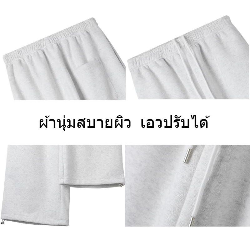 Z.YOOO กางเกงขายาว แมชต์ได้ทุกสไตล์ เรียบง่าย Baggy pants รูปที่ 8