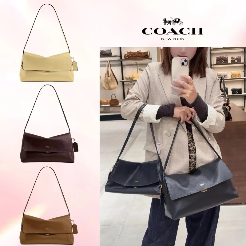 🔥 ของแท้ 100% 💖 COACH Chelsea กระเป๋าหนังวัวทรง Underarm กระเป๋าสะพายไหล่ มีทั้งไซส์เล็กและใหญ่