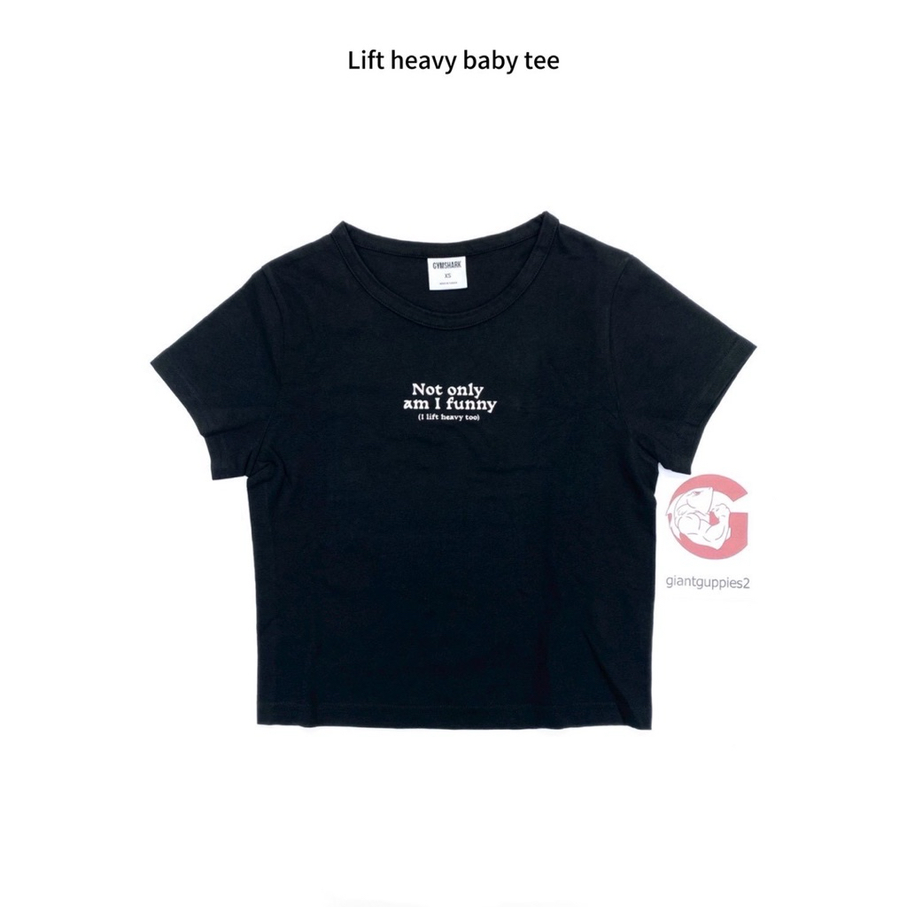 Gymshark ของแท้100% พร้อมส่ง Lift Heavy Baby Tee
