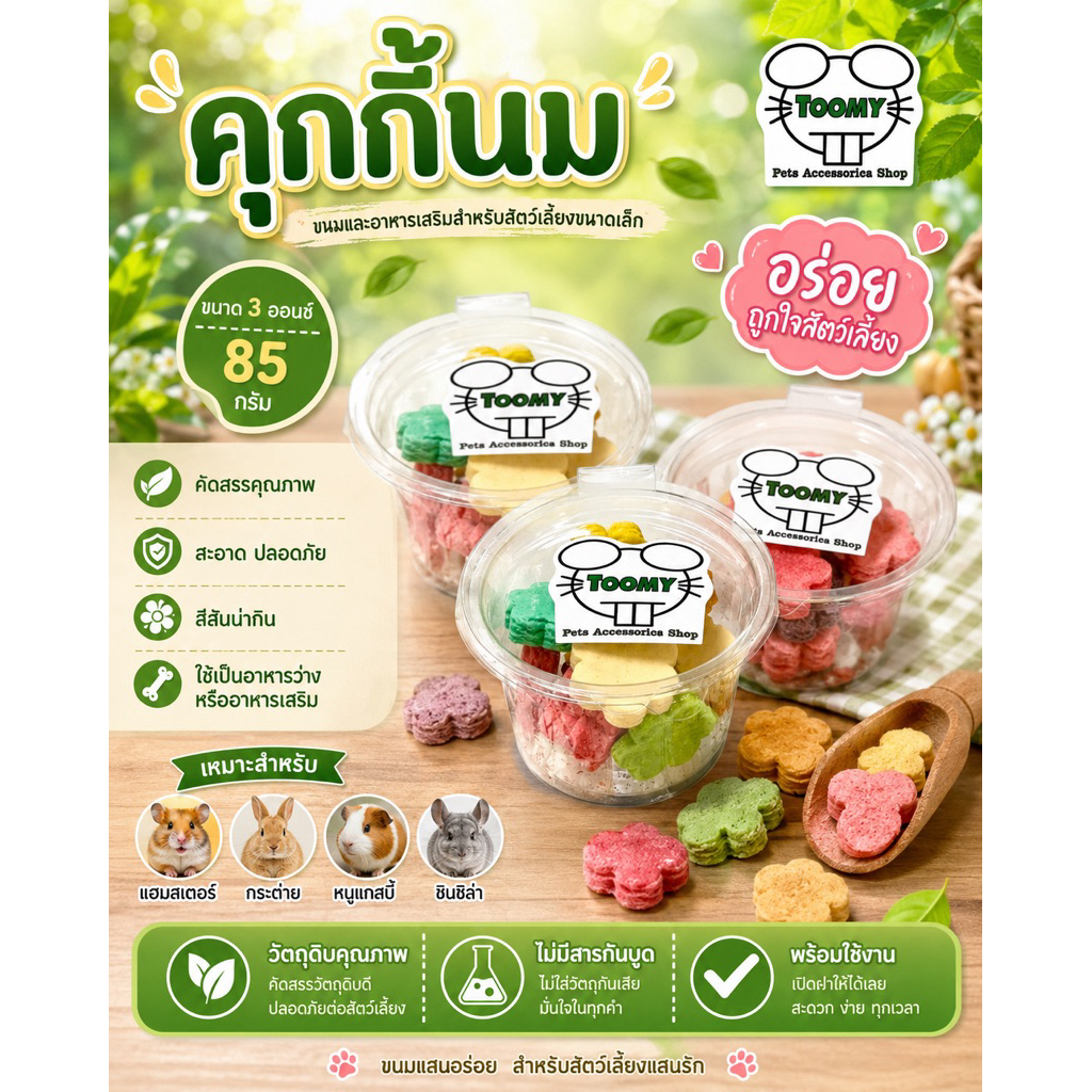 คุ๊กกี้นม (ขนาดกระปุก 3 ออนซ์)