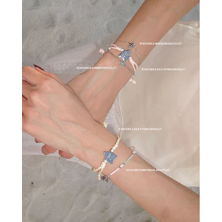 nice try studio - Star Girls Mini Gems Bracelet สร้อยข้อมือรูปดาว ไม่ลอก ไม่ดำ
