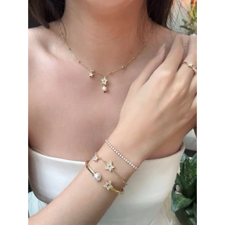 Trophies.co - Secret Star Necklace สร้อยคอจี้ดาวไข่มุก secret star collection