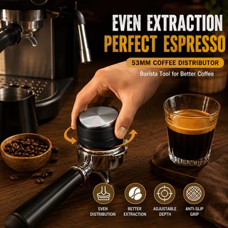ส่งเดี๋ยวนี้-Professional 51/58mm Coffee Handle Tools: ถ้วยกาแฟ, แหวนกาแฟ, เครื่องกดถ้วยกาแฟ, ผงทำความสะอาดเครื่องชงกาแฟ