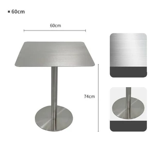โต๊ะสแตนเลส ทรงกลม (ปัดแแบบด้านป้องกันการเป็นลอยได้ดี) / Stainless steel table โต๊ะสแตนเลสทรงสี่เหลี่ยม โต๊ะร้านชานม