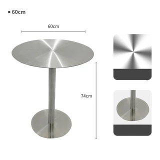 โต๊ะสแตนเลส ทรงกลม (ปัดแแบบด้านป้องกันการเป็นลอยได้ดี) / Stainless steel table โต๊ะสแตนเลสทรงสี่เหลี่ยม โต๊ะร้านชานม