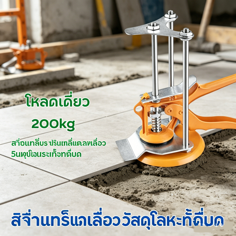 แม่แรงเหล็ก เสายกปรับระดับกระเบื้องผนัง อุปกรณ์ปรับระดับกระเบื้องผนัง ปรับได้สูง 1-12ซม