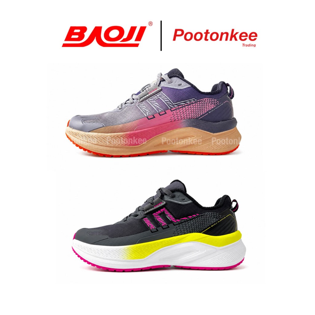 Baoji RUNNING รุ่น BJW 1185 รองเท้าผ้าใบบาโอจิ รองเท้าผ้าใบผู้หญิง ผูกเชือก ไซส์ 37-41