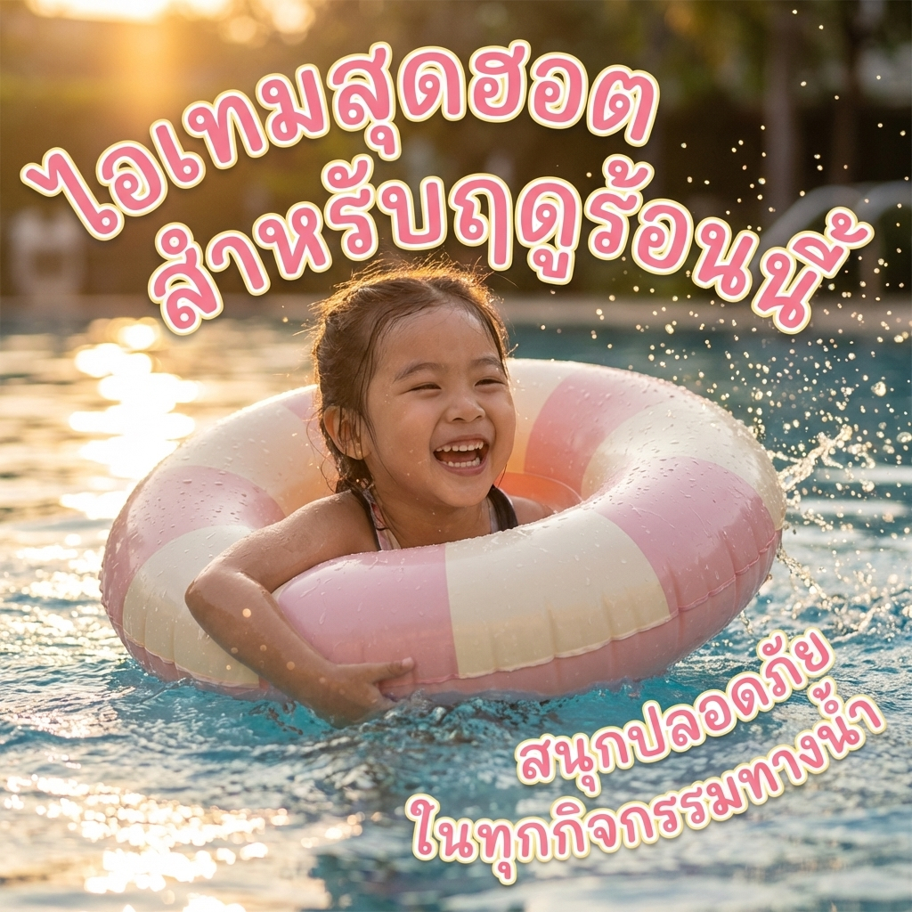 ห่วงยางว่ายน้ำ PVC หนา 0.25mm ลายหัวใจ/กลิตเตอร์ สไตล์มินิมอล กันรั่ว ปลอดภัย เด็กและผู้ใหญ่ ใช้สระว่ายน้ำ
