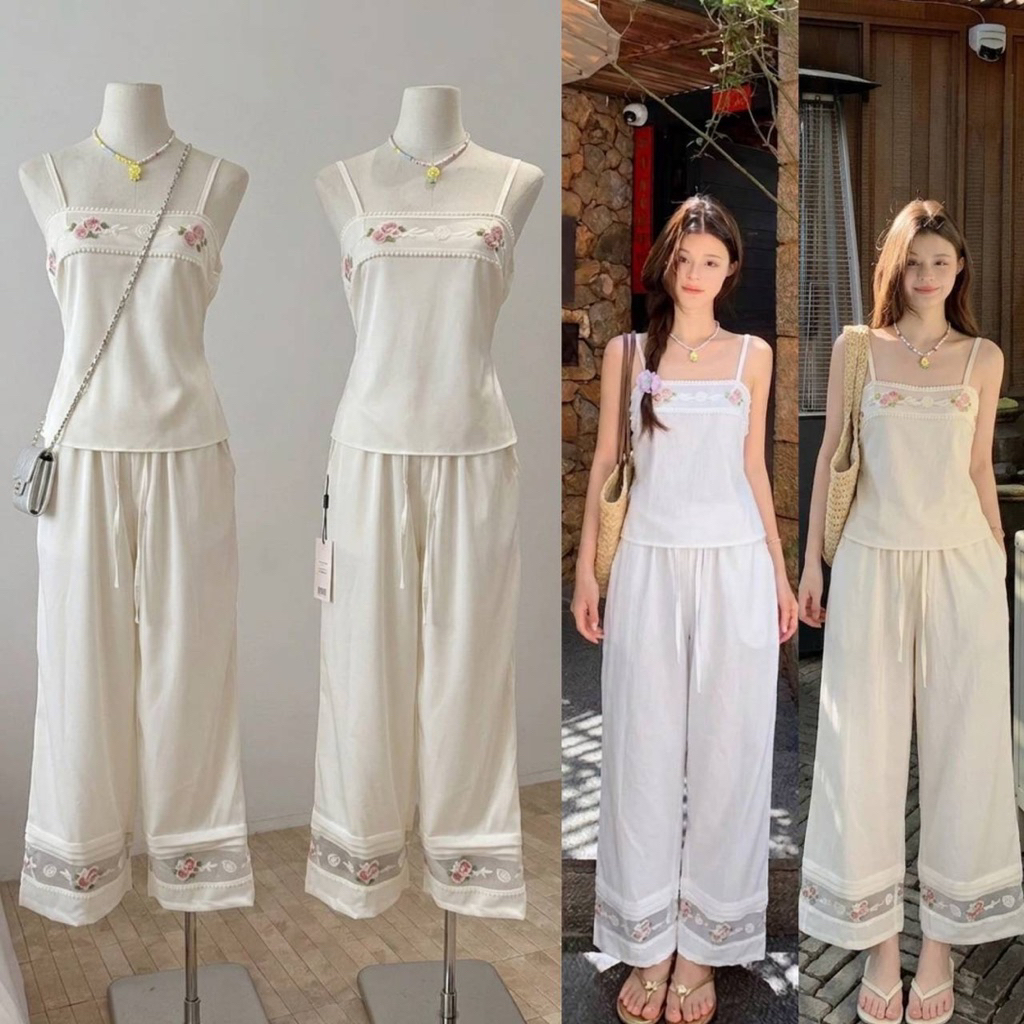 LILY เซ็ต 2 ชิ้น[เสื้อ+กางเกงขาสั้น/ขายาว] ชุดเซ็ต ชุดน่ารักๆ ชุดใส่เที่ยว ชุดสวยๆ ชุดใส่สบายๆใส่ได้ตลอดค่า