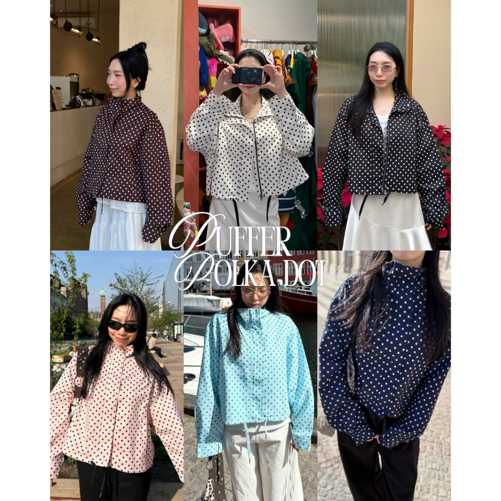 UIUI | PUFFER POLKA DOT JACKET เสื้อแจ็กเก็ตลายจุด