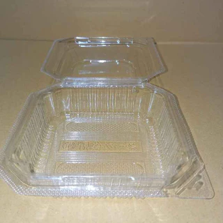 DD กล่องใส OPS DD-17A แบบล็อค (100ใบ) บรรจุภัณฑ์เบเกอรี่ ที่ใส่อาหารและเครื่องดื่ม กล่องข้าว ไม่เป็นไอน้ำ