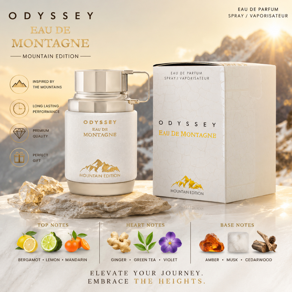 Armaf Odyssey Eau De Montagne EDP 100ml น้ำหอมผู้ชาย กลิ่น Citrus Woody Fresh Long Lasting Perfume U